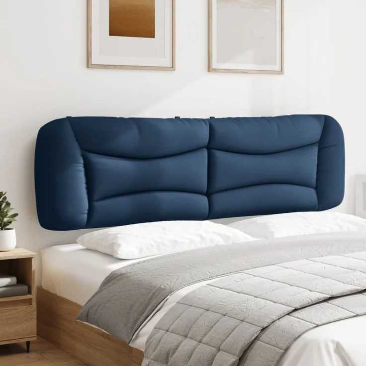 vidaXL Kopfteil-Kissen Blau 180 cm Stoff 374606 – Bild 7