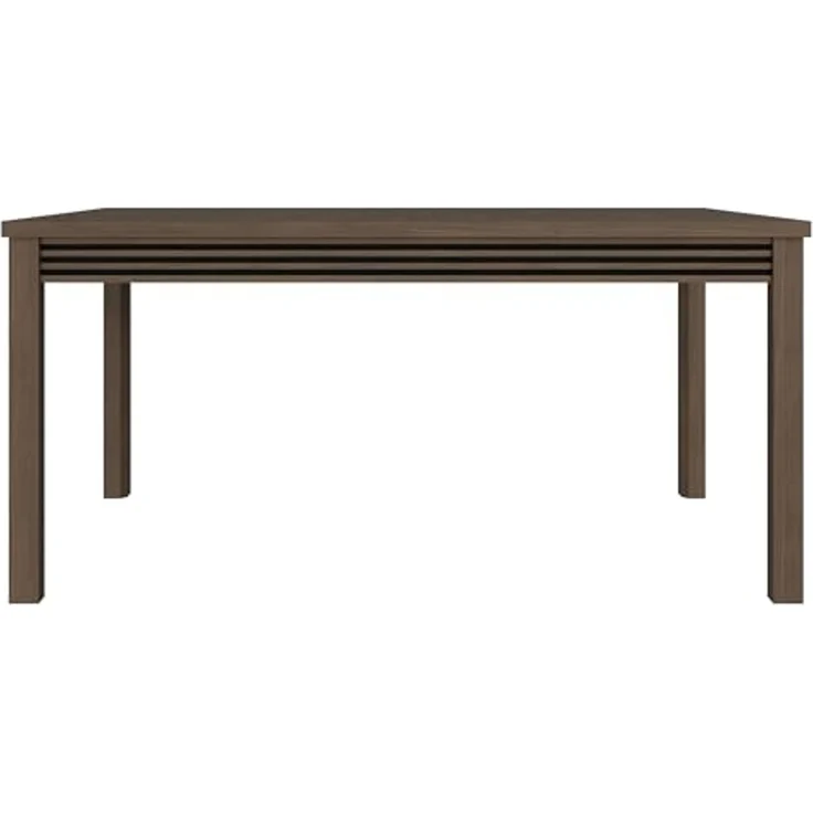 Forte EUFEMIUS Esstisch 160, moderner Esstisch ausziehbar, Holzwerkstoff, Dunkelbraun|Schwarz Eiche Holzdekor, 160,4 cm (207 cm) breit x 76,6 cm hoch x 90 cm tief – Bild 3