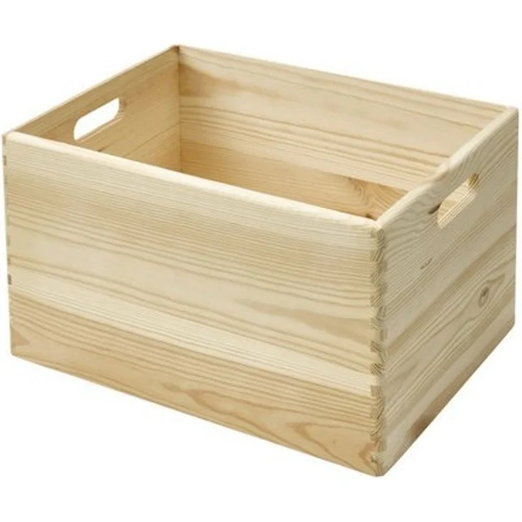 Stapelbox Holz L 30x40x23 cm Holzkiste Holzbox Kiste Box Kiefer massiv – Bild 4