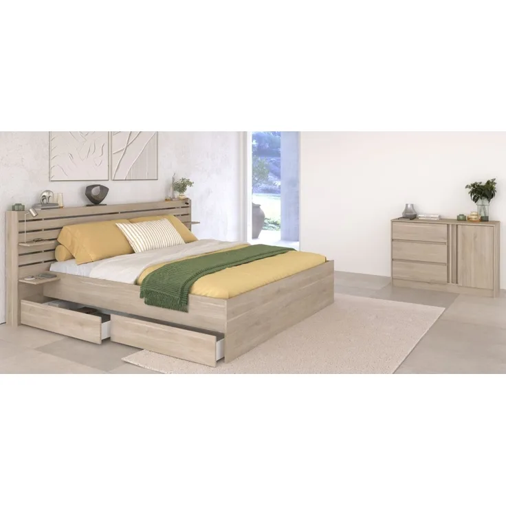 Parisot Schlafzimmer komplett Escale in Eiche 180 x 200 cm