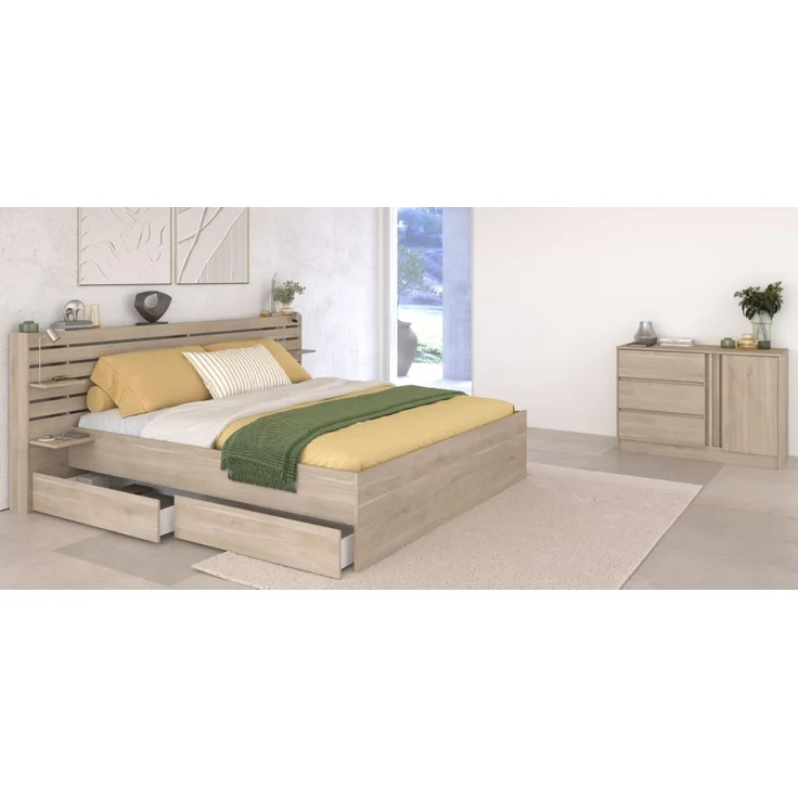 Parisot Schlafzimmer komplett Escale in Eiche 180 x 200 cm – Bild 1