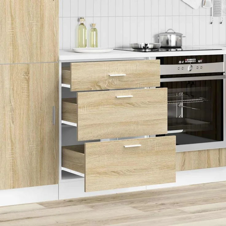 vidaXL Küchenunterschrank Lyon Sonoma-Eiche Holzwerkstoff 854252 – Bild 3