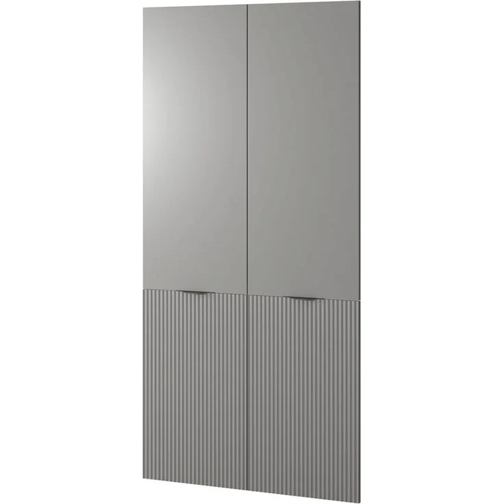 MOEBLO Drehtürenschrank MINEWRA ANTISOL 200 (Moderner Drehtürenschrank mit getönter Glasfront – viel Stauraum, verstellbare Einlegeböden & Kleiderstangen – robuster 4-türiger Kleiderschrank für Schlafzimmer und Garderobe) (BxHxT): 202 x 200 x 49 cm – Bild 4