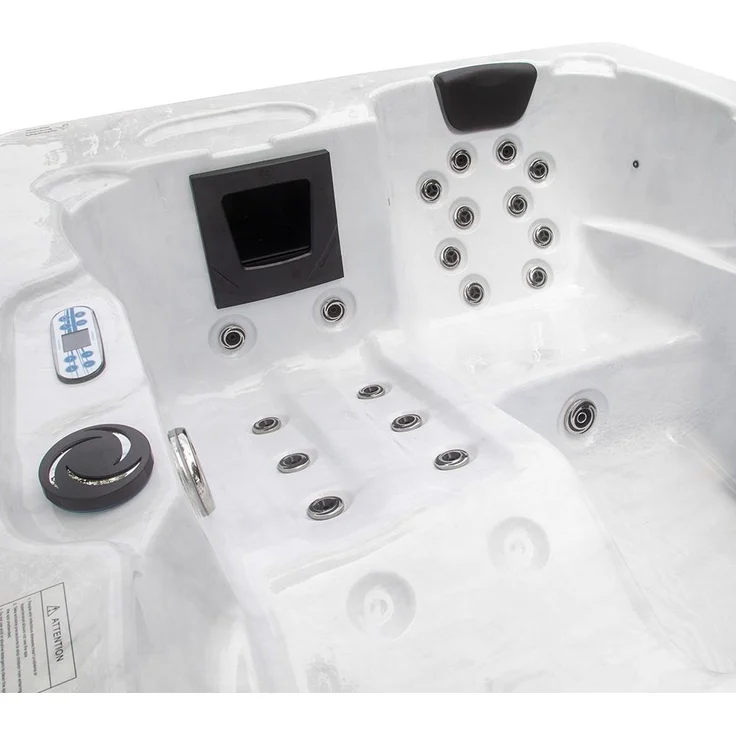 HOME DELUXE Outdoor-Whirlpool 'White Marble Pure', 210 x 160 cm, für 3 Personen – Bild 4