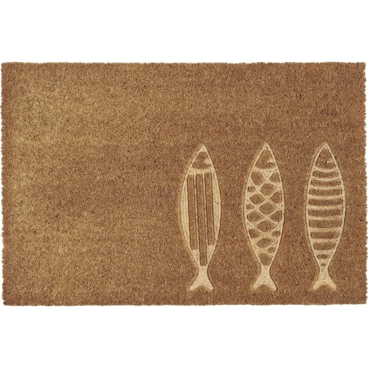 Ib Laursen - Fußmatte Türmatte Fußabtreter Fische Natur Kokos PVC 2806-00 – Bild 1