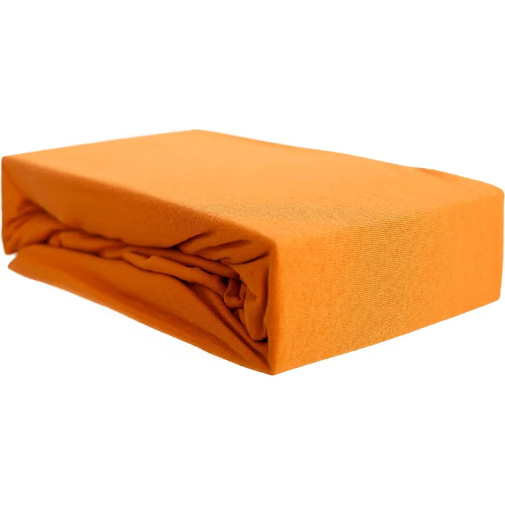Jersey Spannbettlaken 100% Baumwolle 120-130x200 cm + 25 cm Rundumgummizug Orange