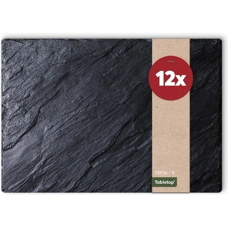 matches21 HOME & HOBBY Platzset Abwaschbare Tischsets 12er Set Schiefer-Optik Stein-Optik, (12-St), Platzsets als Tisch-Untersetzer und Tisch-Deko für Esstisch Teller – Bild 4
