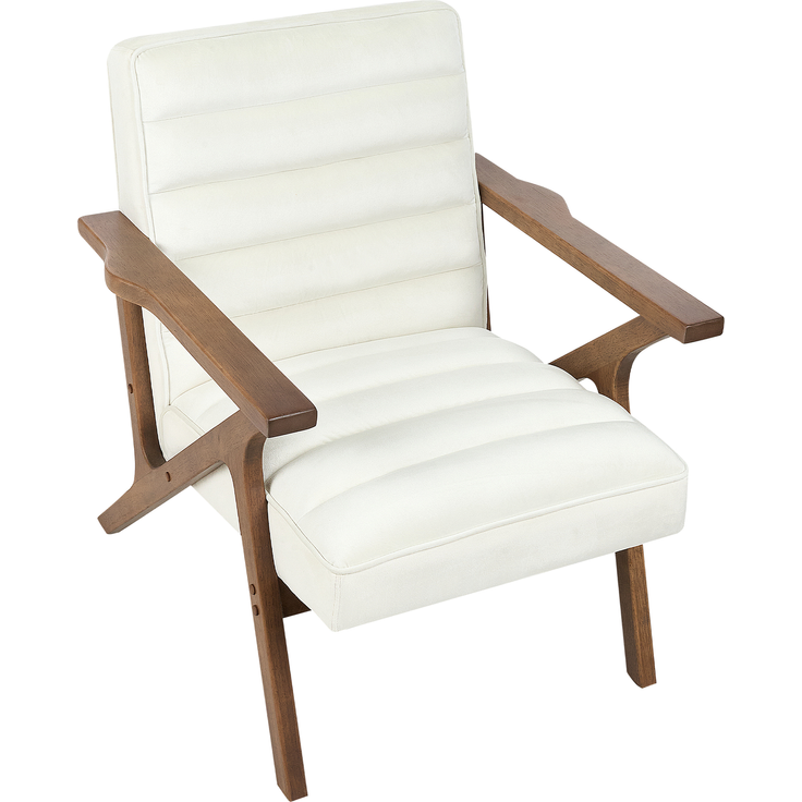 Sessel KISA Samtstoff Cremeweiß – Bild 6