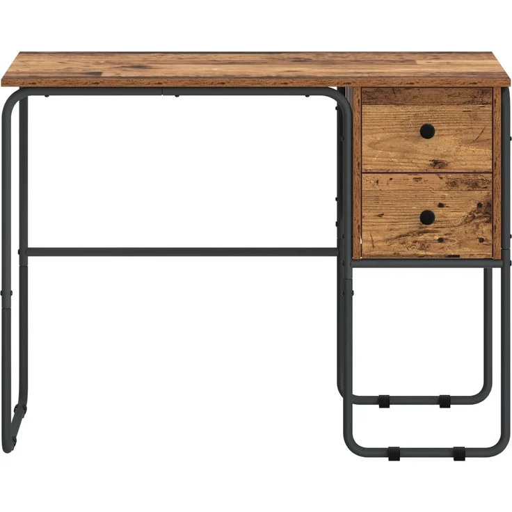 vidaXL Schreibtisch mit Stauraum Altholz 100 x 50 x 75 cm 8008006 – Bild 4