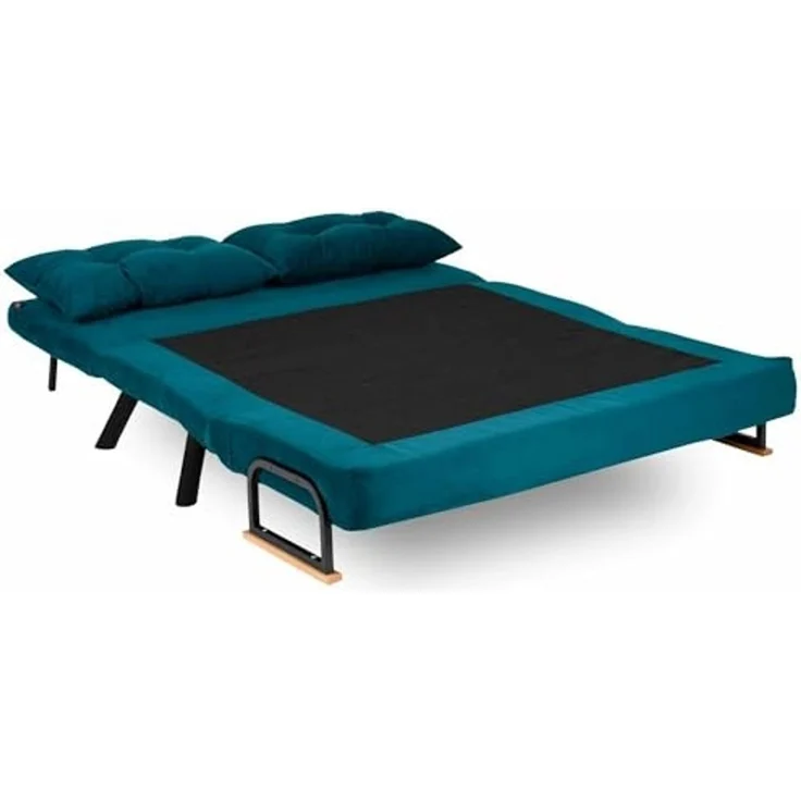 Dmora Schlafsofa 2-Sitzer Merak 133x78 cm Grün, Stauraum – Bild 5