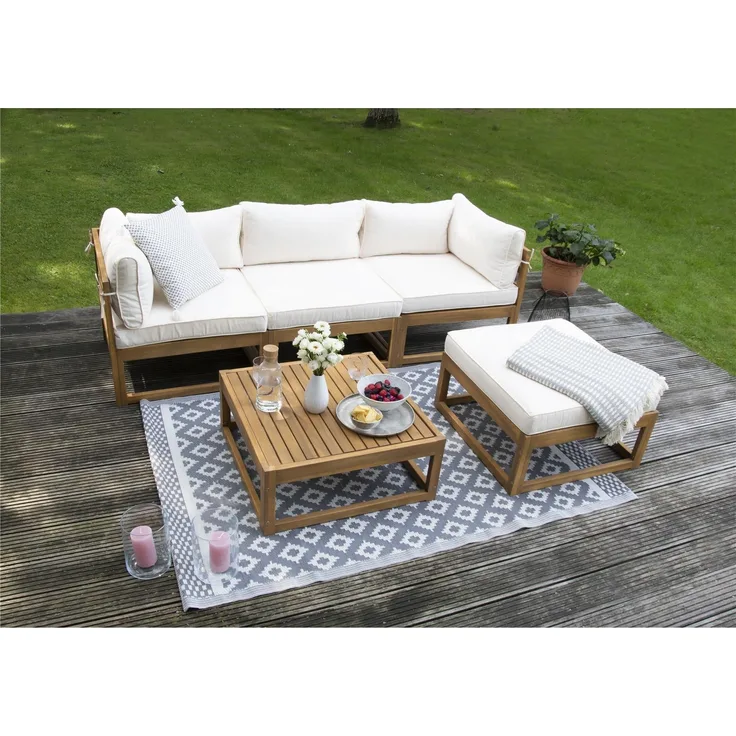 Karmoy Gartenlounge Set, Akazien Holz, für 3 Personen, FSC 100
