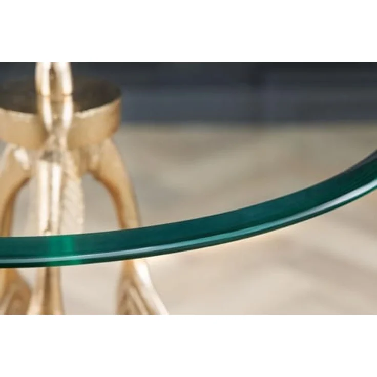 riess-ambiente Beistelltisch FEATHER 65cm gold (Einzelartikel, 1-St), Wohnzimmer · Glas · Metall · rund · Handarbeit · Modern Design – Bild 7