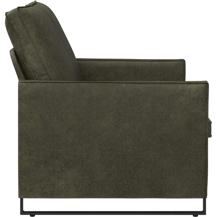 vidaXL 2-Sitzer Sofa Olivegrün 130 x 81 x 82 cm Kunstwildleder 42040994 – Bild 3