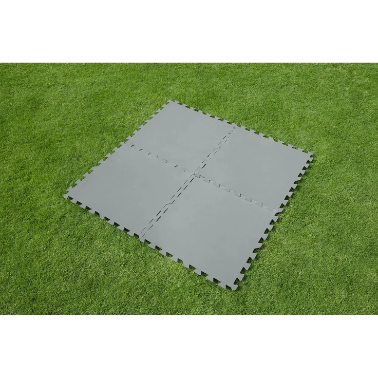 Bestway | Flowclear Pool-Bodenschutzfliesen | 9 Stück á 50 x 50 cm | Grau | ideal um Schutz des Poolbodens und des Rasens – Bild 5