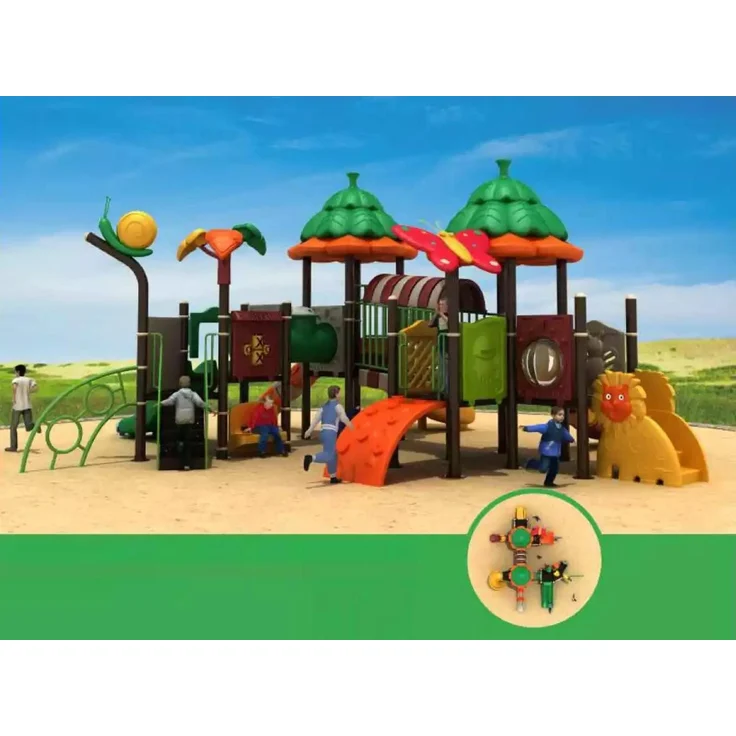 Xlmoebel Spielturm Dschungel-Spielplatz, Kunststoffturm mit Klettermöglichkeiten und Rutsche, Hergestellt in Europa