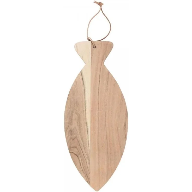 Ib Laursen - Schneidebrett Servierbrett Fisch Länglich 20x47cm Holz 17100-00