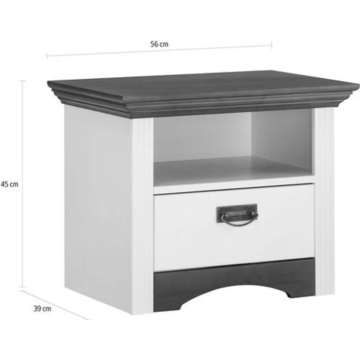 Home affaire Nachtkonsole Konrad, aus massiver, FSC®-zertifizierter Kiefer – Bild 4