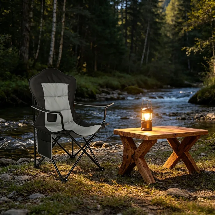 JARDJ Klappstuhl im Freien mit Tassenhalter,Strandstuhl,Campingstuhl,Sonnenlieger (nur mit Strandstuhl)