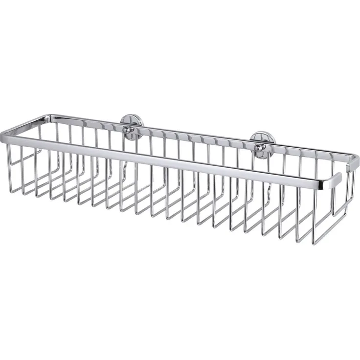 Tesa Ablagekorb Aluxx viereckig L verchromt inkl. Klebelösung