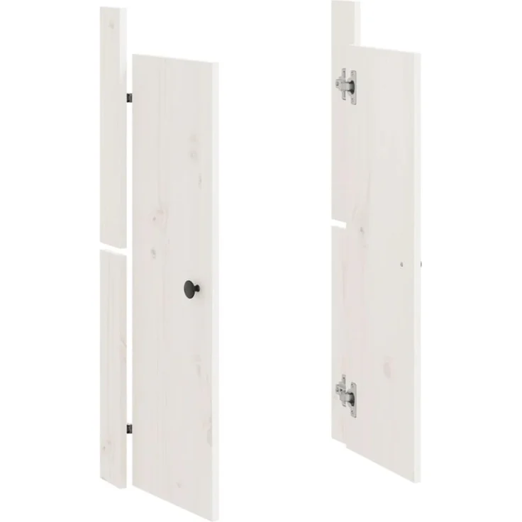 vidaXL Türen für Outdoor-Küche MEPPEL 2 Stk. Weiß 50 x 9 x 82 cm Massivholz Kiefer 832360 – Bild 4