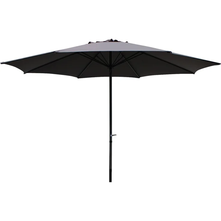 Gardissimo NEW SUNNY Sonnenschirm Ø 400cm Gartenschirm Kurbelschirm anthrazit – Bild 1
