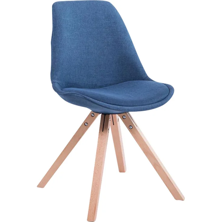 Besucherstuhl SYDNEY - Stoff Blau 48x56x84 cm | Besucherstühle Konferenzstuhl Wartezimmerstuhl Bürostühle Bürostuhl Konferenzraum Wartezimmer