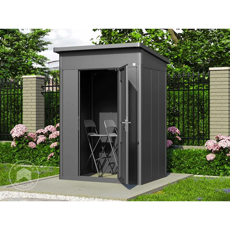 GFP Primeyard Gerätehaus Metall Gartenhaus 158x122x231 cm Geräteschuppen Pultdach anthrazit – Bild 2