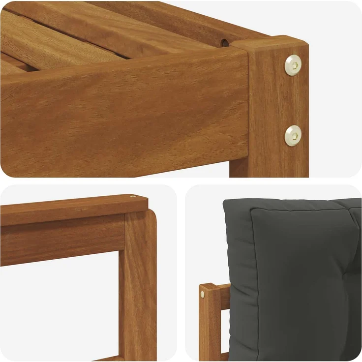 vidaXL Outdoor-Sofagarnitur 6 stk. 6-Sitzer Natur und Anthrazit 3367955 – Bild 5