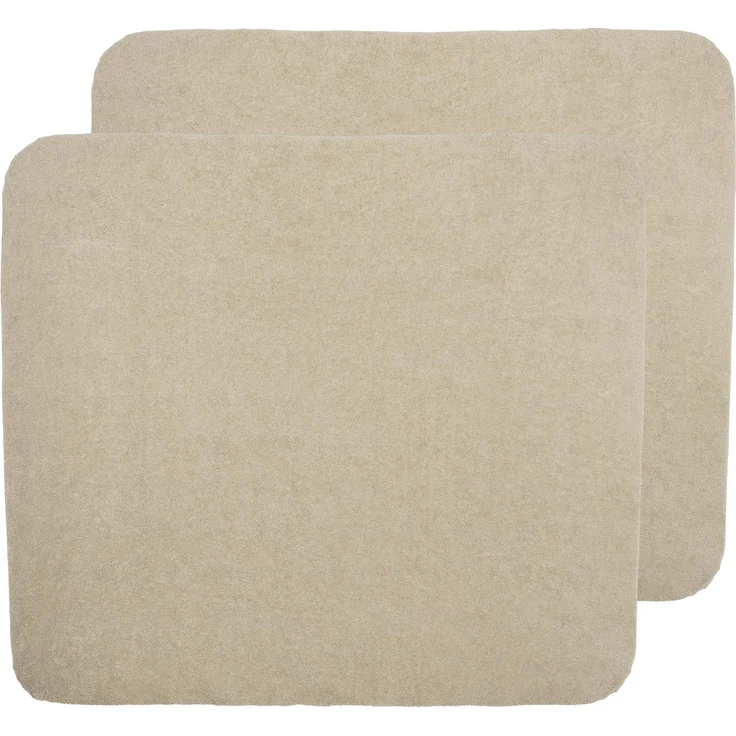 Meyco Baby Wickelauflagenbezug Frottee - 2er Pack - 85x75 cm - Spannbetttuch Wickelunterlage - 80% Baumwolle - Oeko Tex zertifiziert - weich & hautfreundlich - waschmaschinenfest- Soft Sand