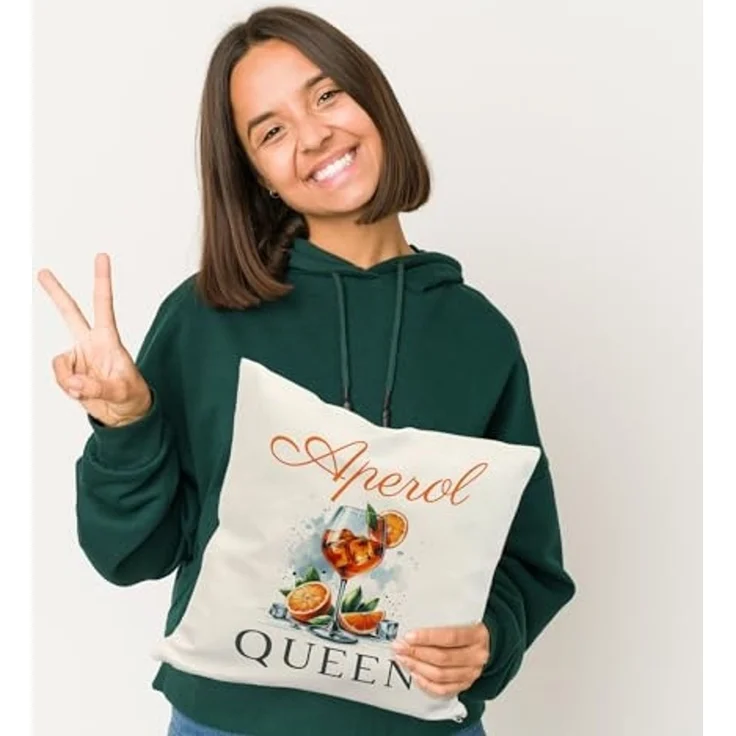 speecheese Dekokissen Aperol Queen Kissen – Bild 2