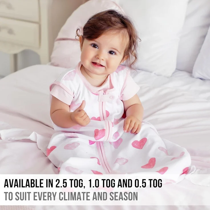 Mama Cheetah Baby Schlafsack 2.5 TOG, Bio-Baumwolle Baby tragbare Decke mit Zwei-Wege-Reißverschluss, Swaddle Übergang Baby Schlafsack für Neugeborene Säugling Kleinkind Junge Mädchen, 18-24 Monate – Bild 3