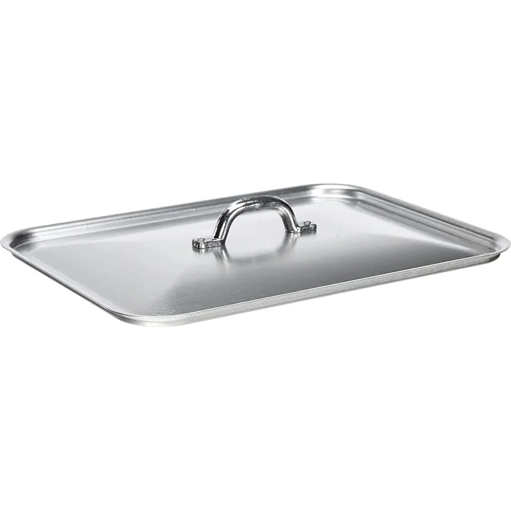 Agnelli Deckel rechteckig für Röster, Aluminium BLTF, Silber, Aluminium, Silber, 32x23 cm
