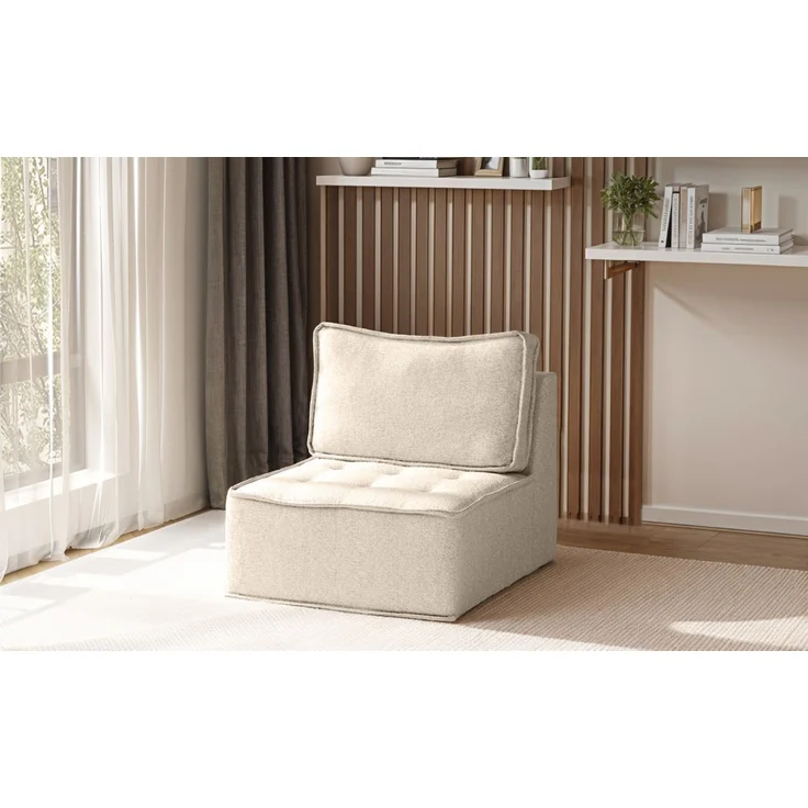 Sessel Designersessel SANDE XS Stoff Raven Creme – Bild 1