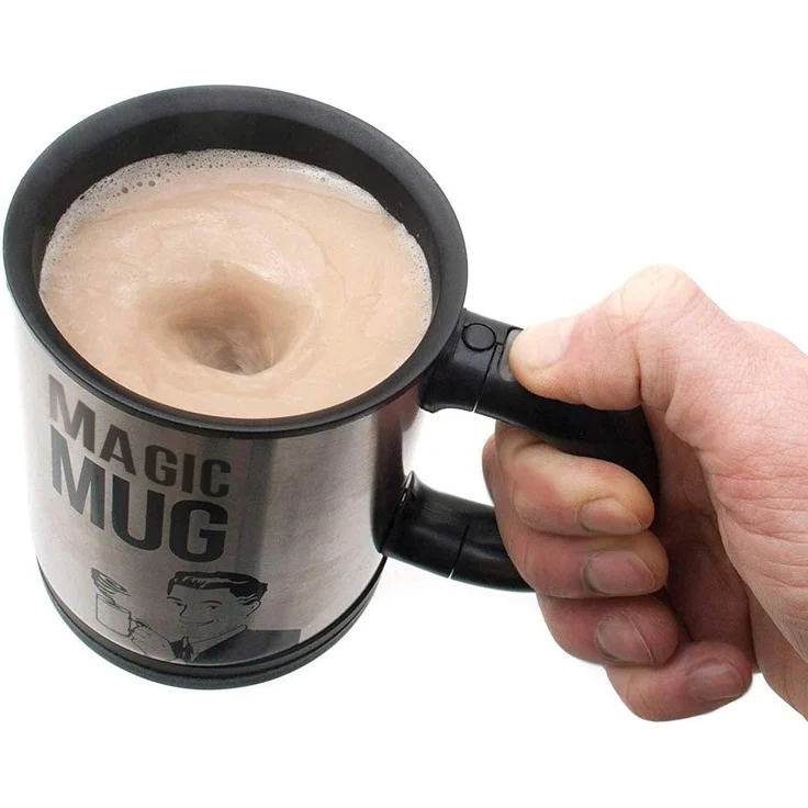 Goods+Gadgets Tasse GOODS+GADGETS Kaffeebecher selbstrührend–Edelstahl Tasse & Trinkbecher, Edelstahl, Kaffeebecher Kaffeetasse Thermosbecher – Bild 4