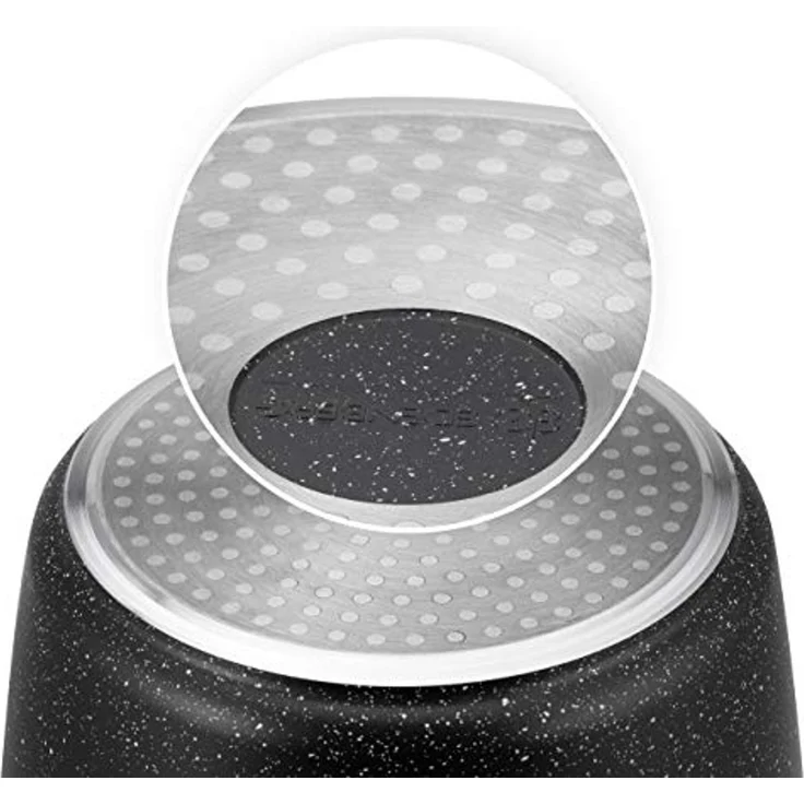 Edenberg Kochtopf Großer Topf 10L Suppentopf Kompotttopf Spargeltopf Steinbeschichtung, Aluminiumguss, Keramik (Sehr hochwertig, 2-tlg, Eine ideale Geschenkidee) – Bild 5