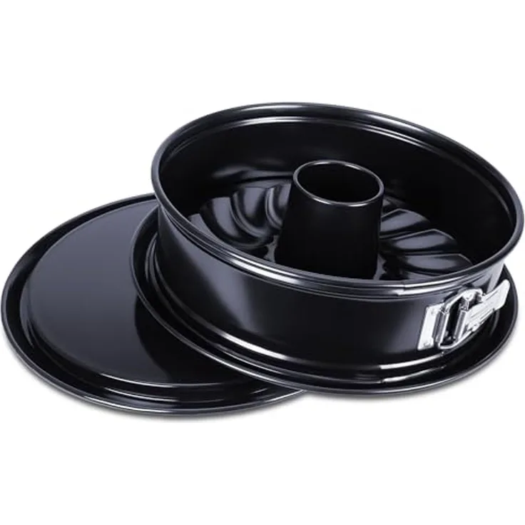 Städter We love baking Serie Springform EMAILLE ø 26 cm / H 7 cm Schwarz mit Flach-, Rohrboden