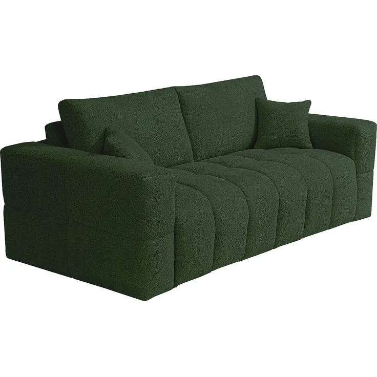 Vente-unique - ISSORO Sofa Stoff Grün - B 105 cm x H 90 cm x L 235 cm – Bild 3