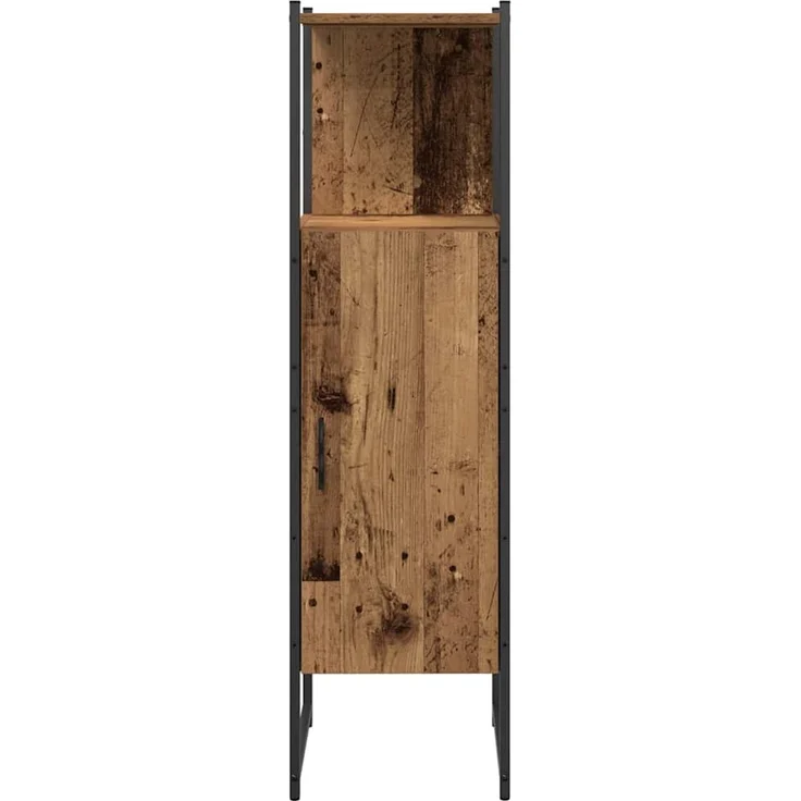 vidaXL Badezimmermöbel-Set mit Regal mit Tür 4 pcs Braun Holzwerkstoff 3334402 – Bild 7