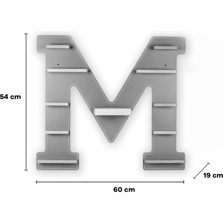 Boarti Tonie Regal Buchstabe „M“, grau – Bild 6