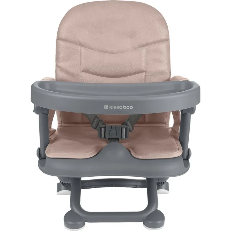 Kikkaboo Kindersitzerhöhung Pappo Booster, Tisch, klappbar, Sicherheitsgurt rosa pink