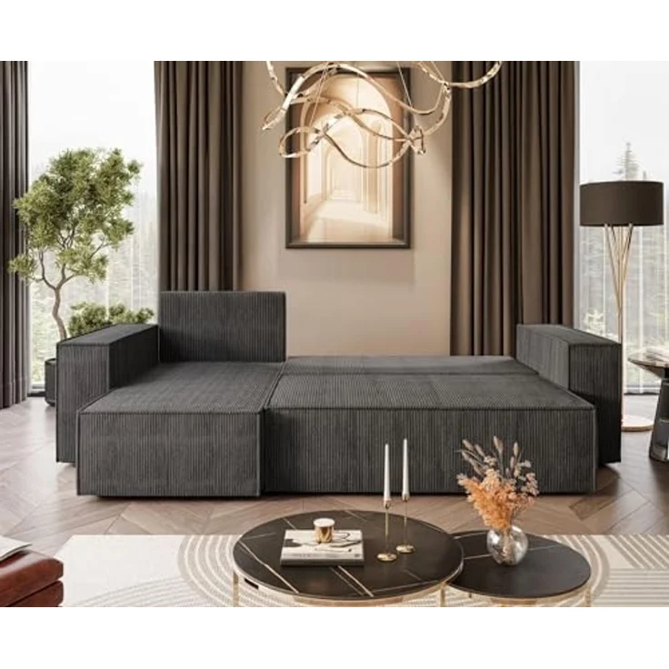 Lookway Ecksofa Gepolstertes CARLOS L-Form, Schlaffunktion – Bild 4