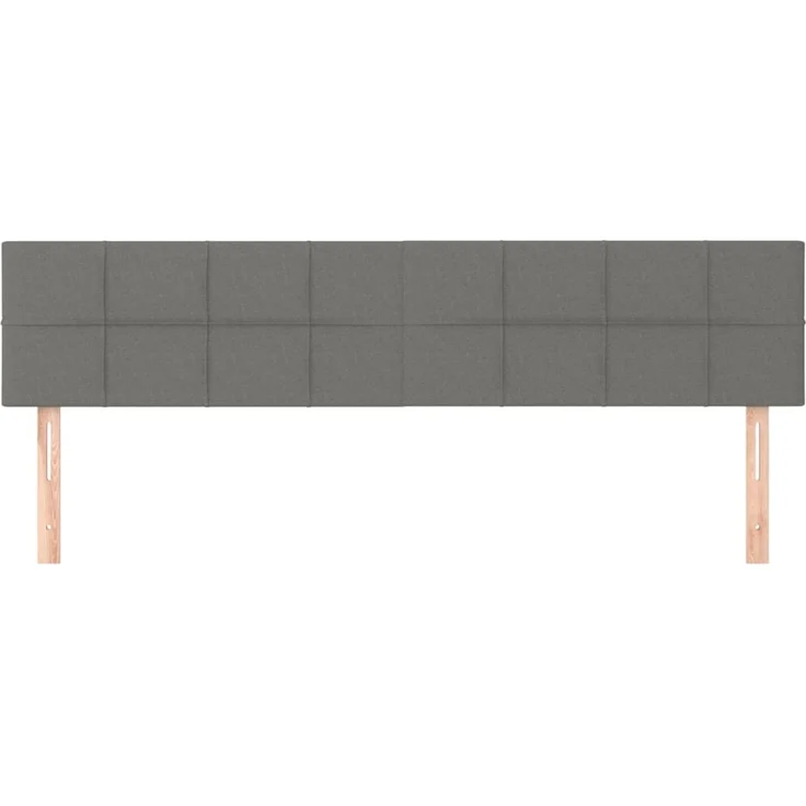 vidaXL Kopfteile 2 Stk. Dunkelgrau 80x5x78/88 cm Stoff 346061 – Bild 3