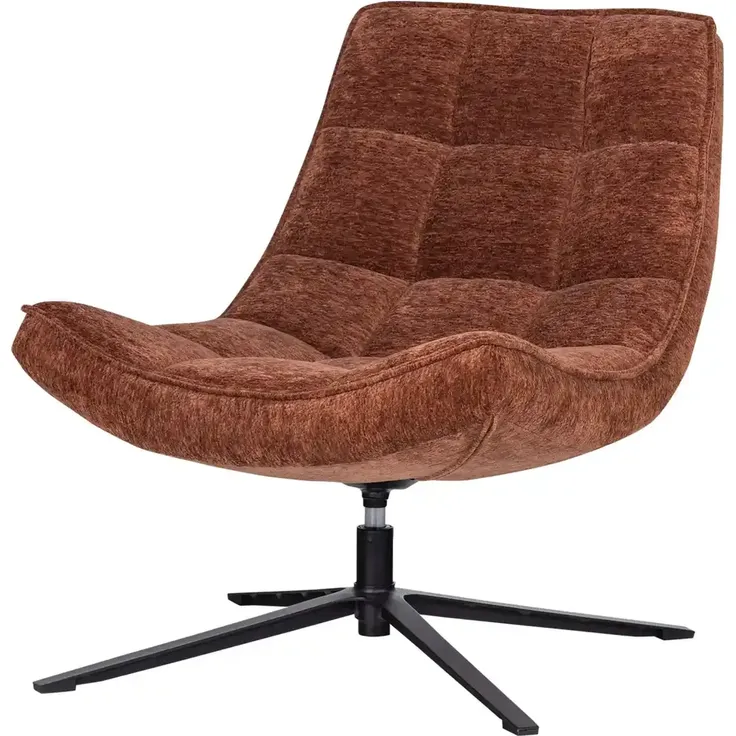 Drehsessel Maudi - Chenille-Stoff Braun