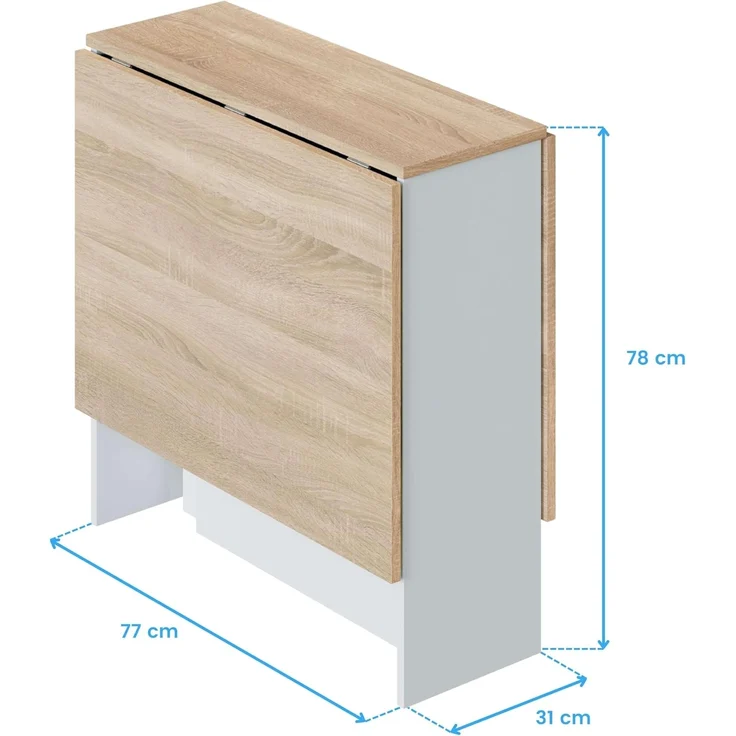 Calicosy 'CRAFT' Nachttisch mit 1 Schublade und 1 Nische, Eichedekor Craft - L44,6 cm - Helles Holz – Bild 3