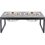 Hundenapf Futternapf DIMO Metall Schwarz HPL-Platte Zementoptik von Jan Kurtz