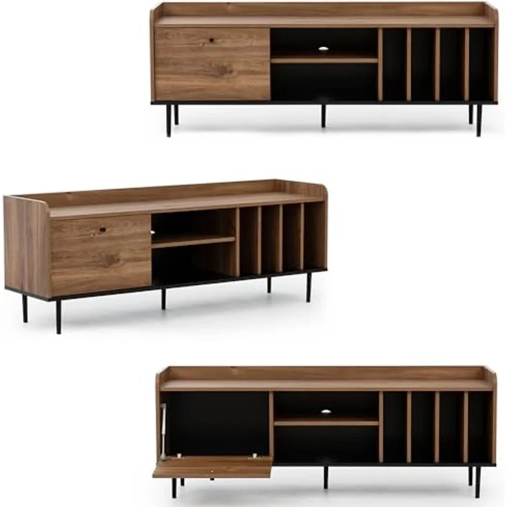 Lomadox Wohnzimmer-Set VAREDO-132, (Mega-Spar-Set, 3-St, 3-tlg), Eiche Nb. Vintage Lowboard Wandboard und Highboard 255/180/40 cm – Bild 5