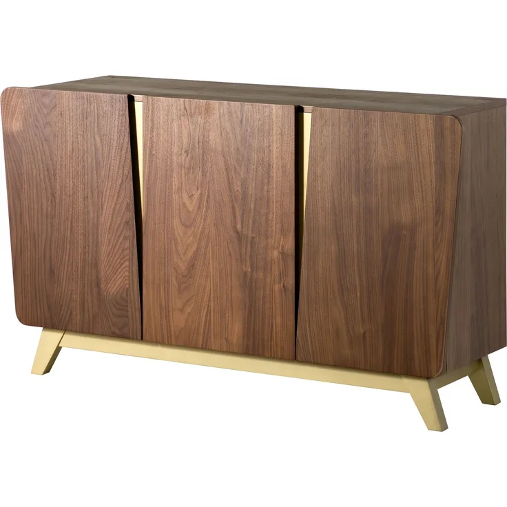 Sideboard Nussbaum-Echtholzfurnier 150 x 45 x 85 braun lackiert BUTTERFLY #108