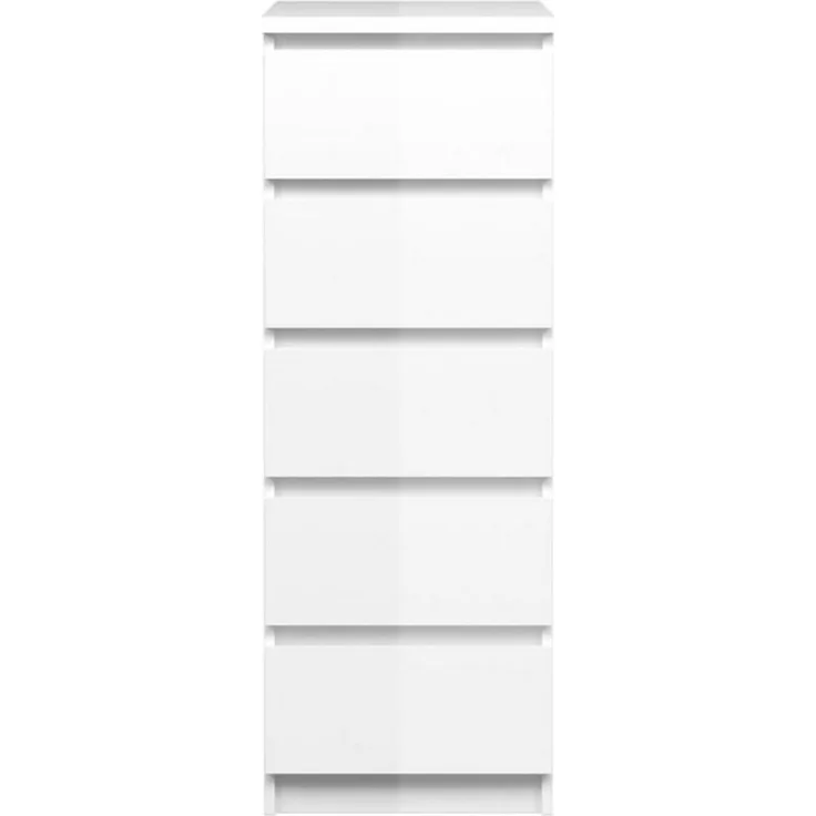 Nada Kommode 5 Schubladen weiß Hochglanz