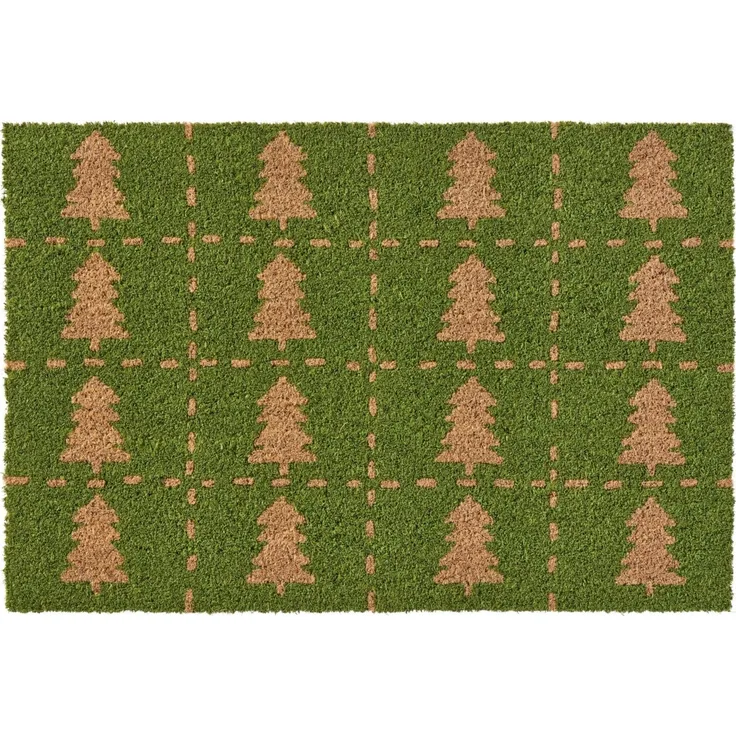 Ib Laursen - Fußmatte Türmatte Kokos Tannenbäume Grün Weihnachtsdeko 2858-22