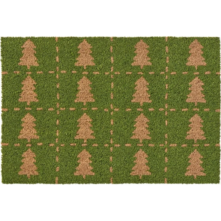 Ib Laursen - Fußmatte Türmatte Kokos Tannenbäume Grün Weihnachtsdeko 2858-22